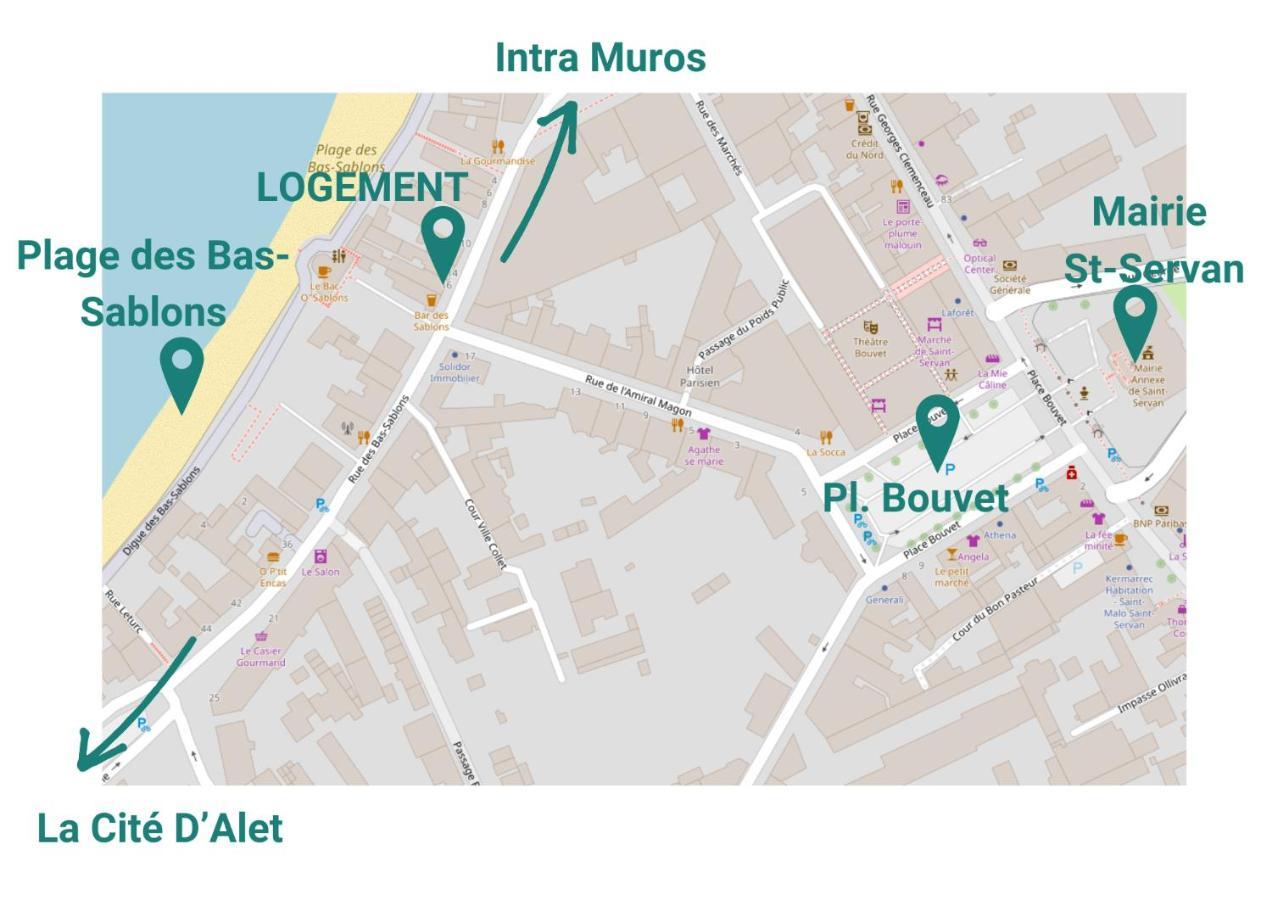 Les Letruns - Appart - 3 Pers - Vue Sur La Mer Saint-Malo Kültér fotó